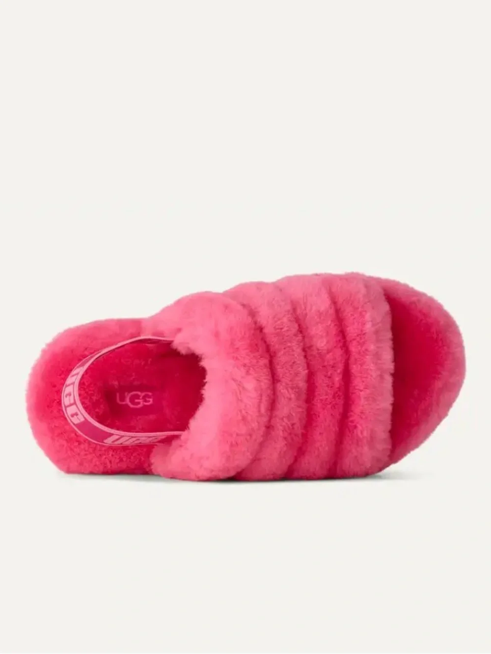 UGG NWT Baby Girl Fluff Slide - Rock Rose, Size 4/5 (M), 12-18 months